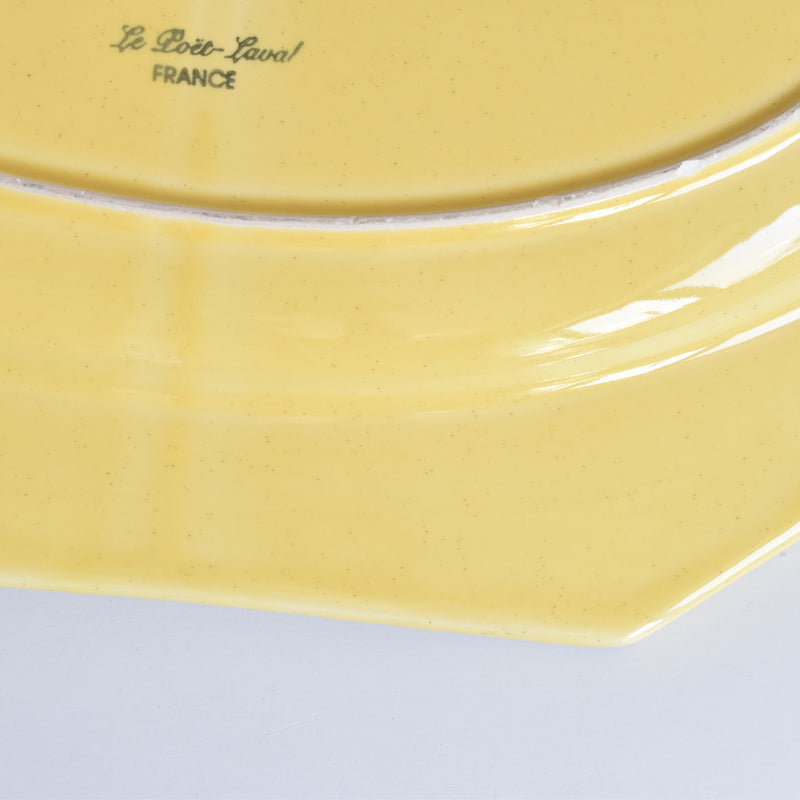ヴィンテージオーヴァル大皿 ル・ポエ-ラヴァル オクトゴナル イェロー