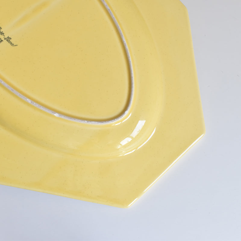 ヴィンテージオーヴァル大皿 ル・ポエ-ラヴァル オクトゴナル イェロー