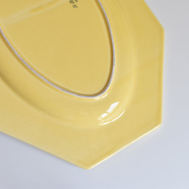 ヴィンテージオーヴァル大皿 ル・ポエ-ラヴァル オクトゴナル イェロー