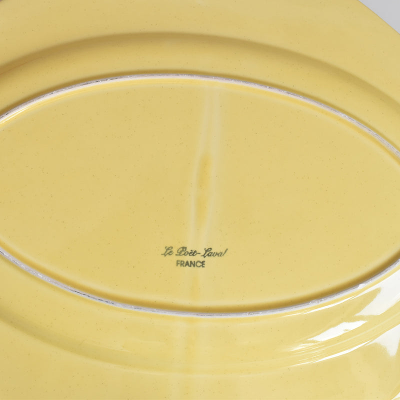 ヴィンテージオーヴァル大皿 ル・ポエ-ラヴァル オクトゴナル イェロー