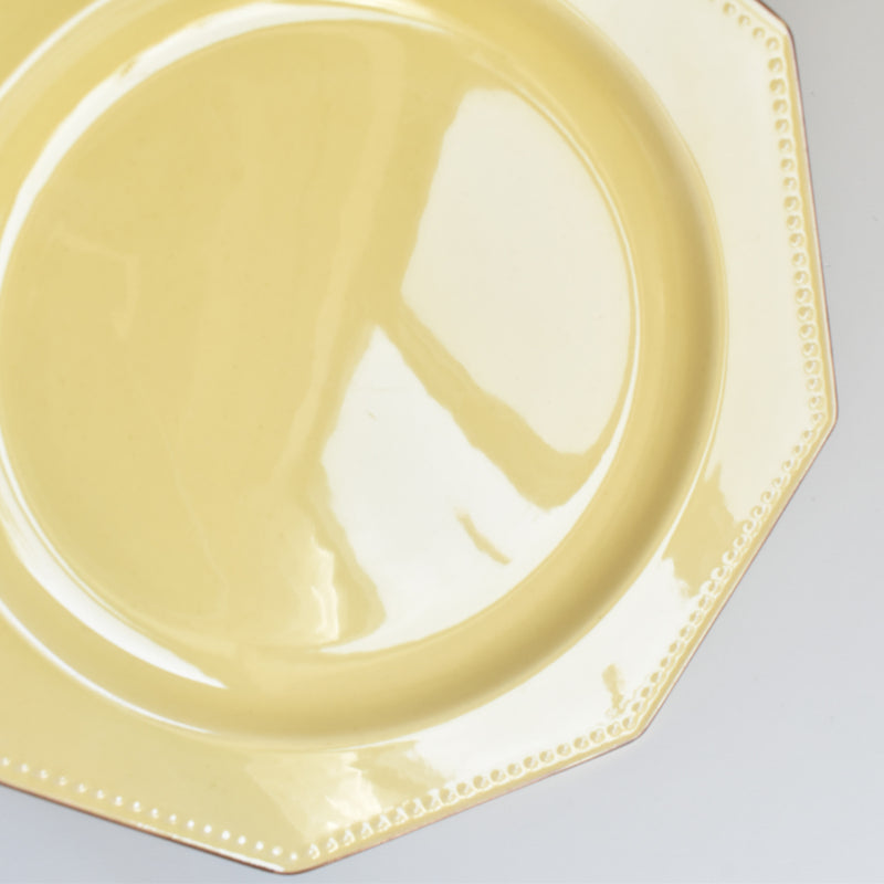 Vintage Plate Le Poët-Laval Octagonal Yellow A