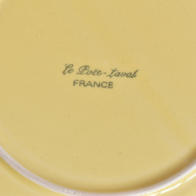 Vintage Plate Le Poët-Laval Octagonal Yellow A