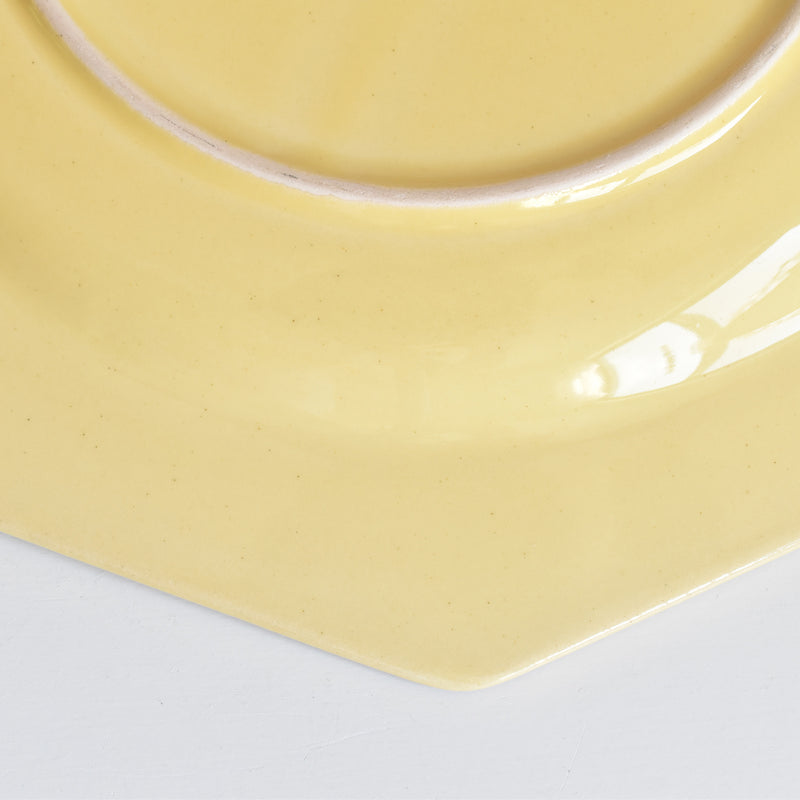 Vintage Plate Le Poët-Laval Octagonal Yellow A