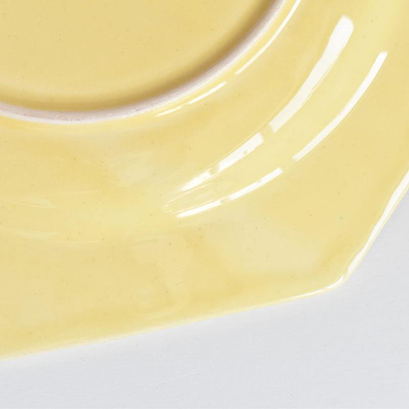 Vintage Plate Le Poët-Laval Octagonal Yellow A