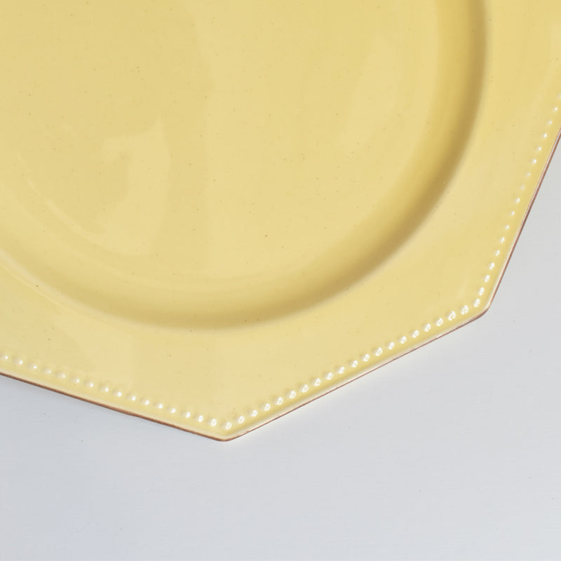 Vintage Plate Le Poët-Laval Octagonal Yellow A