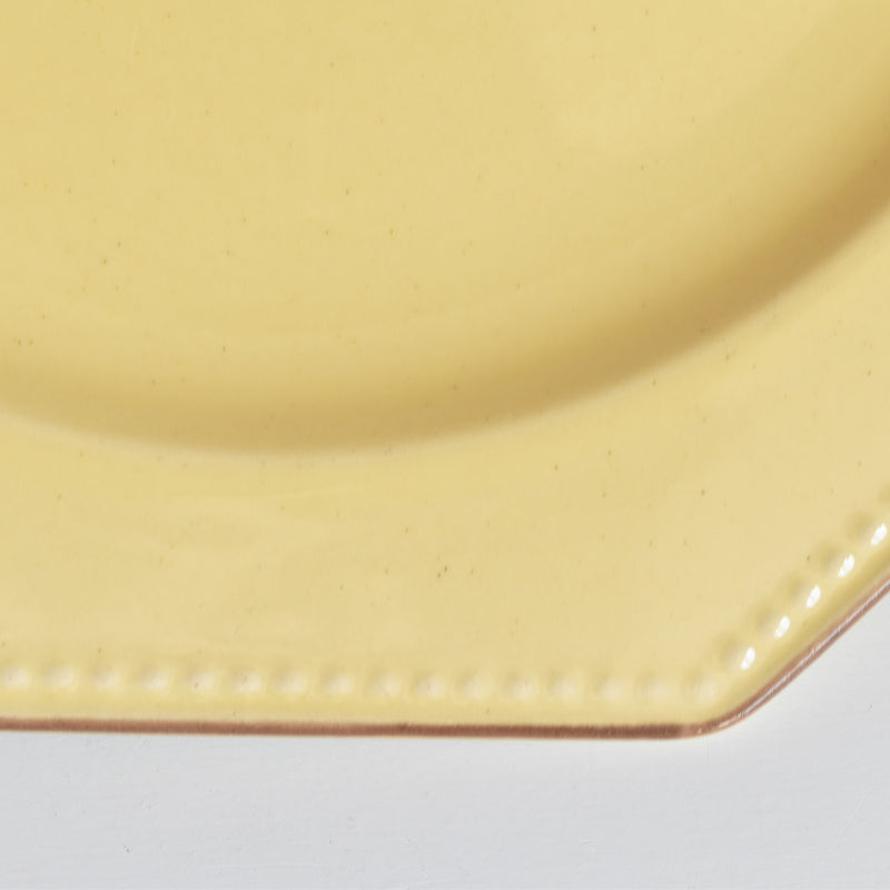Vintage Plate Le Poët-Laval Octagonal Yellow A