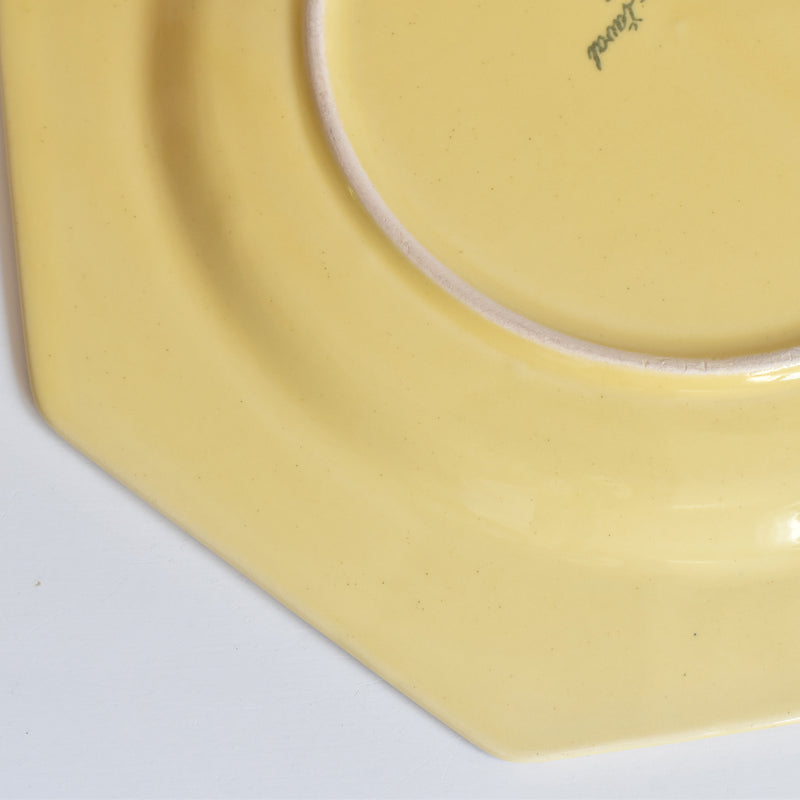 Vintage Plate Le Poet-Laval Octagonal Yellow B