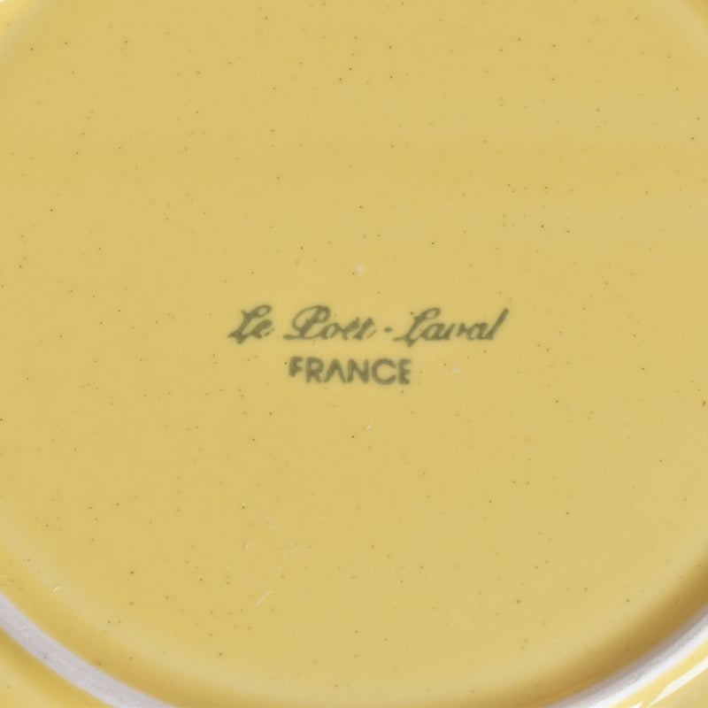 Vintage Plate Le Poiré-sur-Vie Octagonal Yellow C