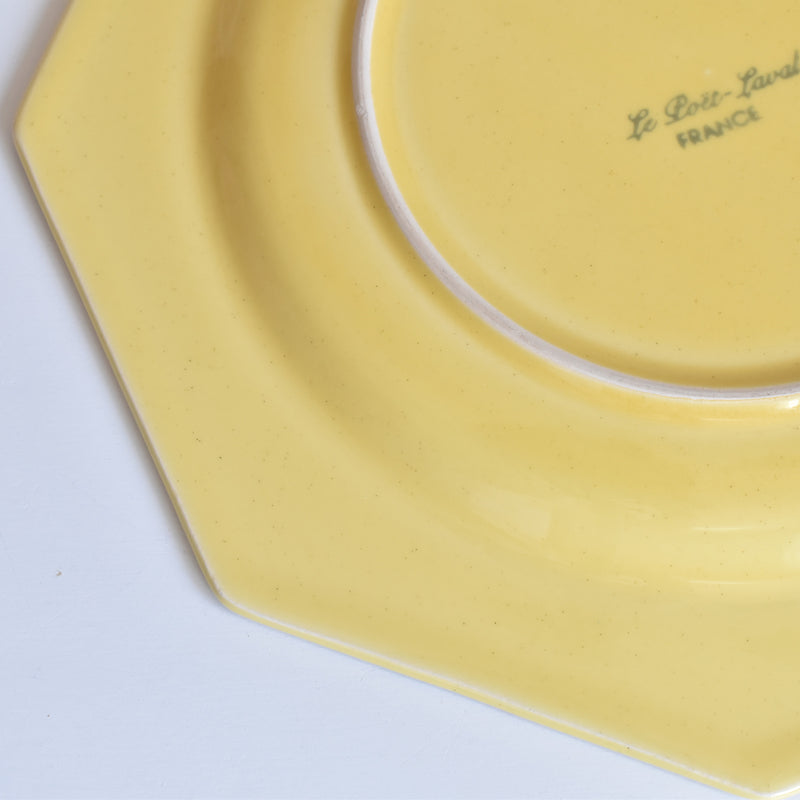 ヴィンテージプレート ル・ポエ-ラヴァル オクトゴナル イェロー D