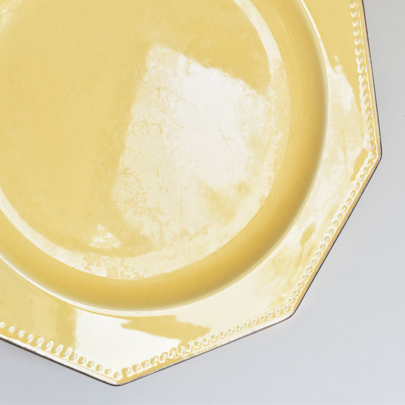 Vintage Plate Le Poet-Laval Octagonal Yellow E