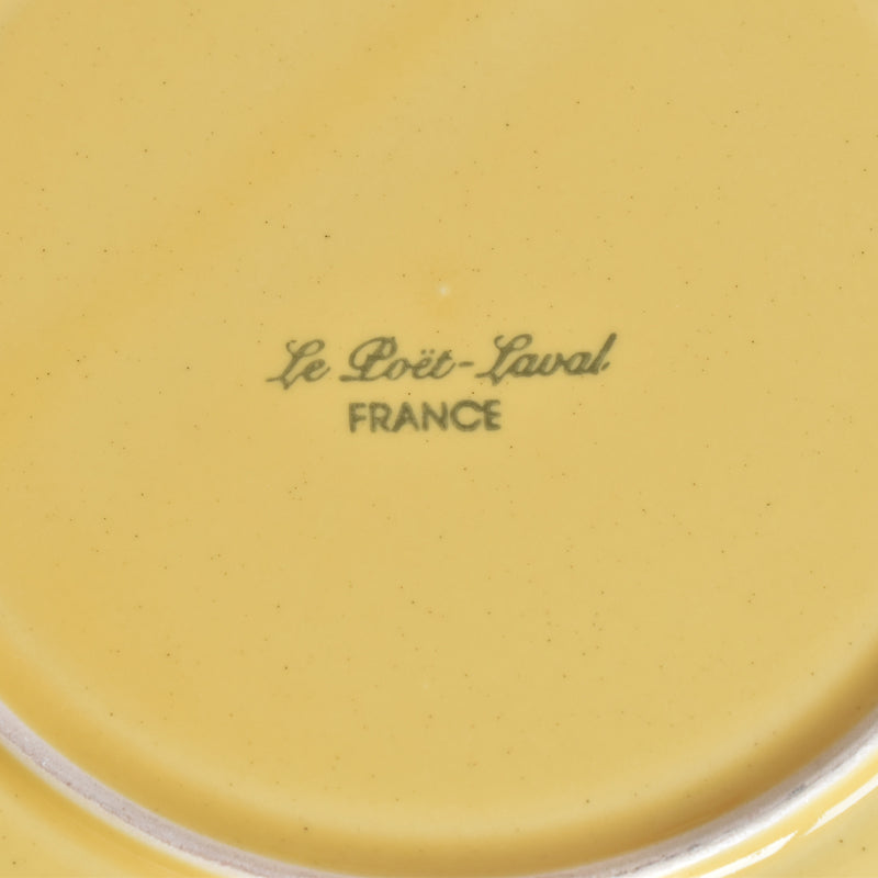 Vintage Plate Le Poet-Laval Octagonal Yellow E