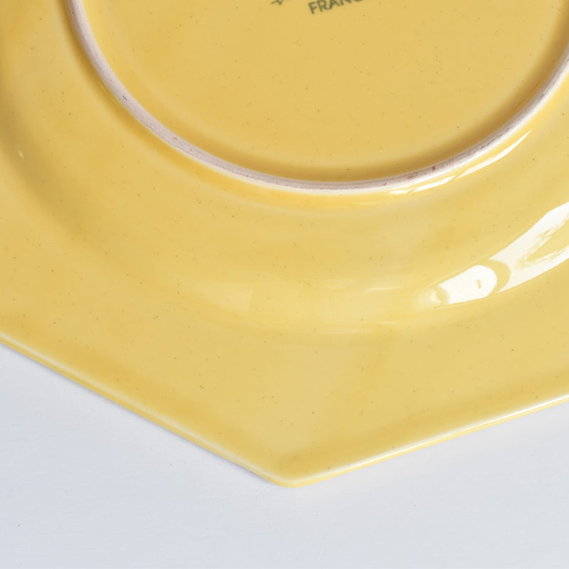 Vintage Plate Le Poet-Laval Octagonal Yellow E