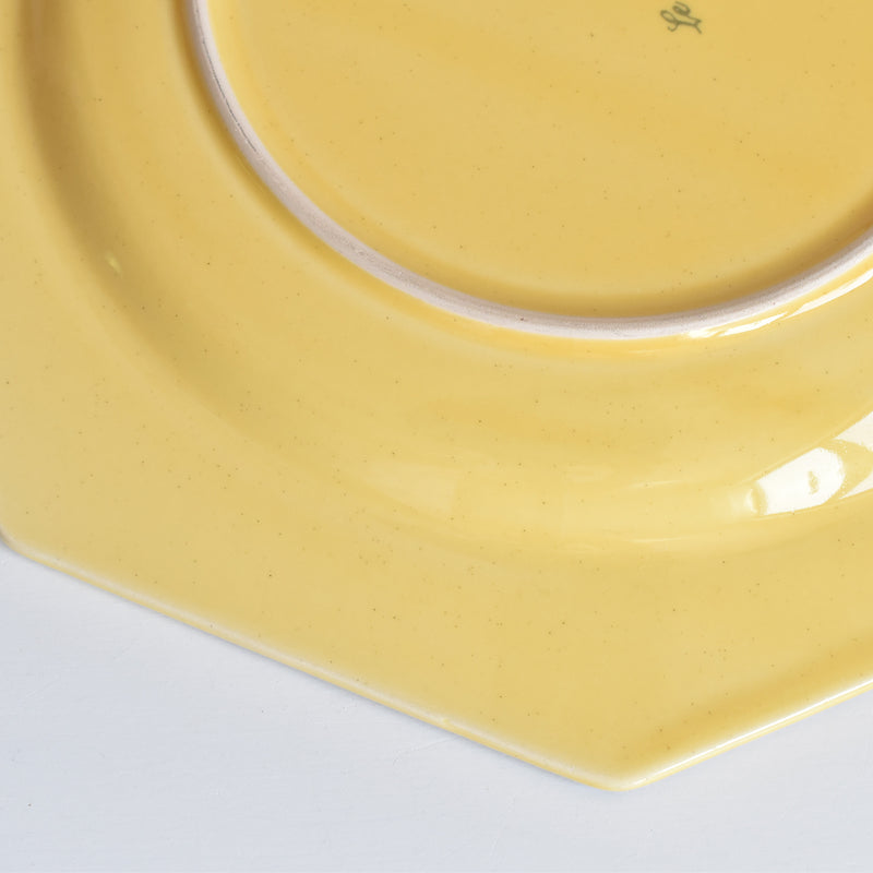 Vintage Plate Le Poet-Laval Octagonal Yellow E
