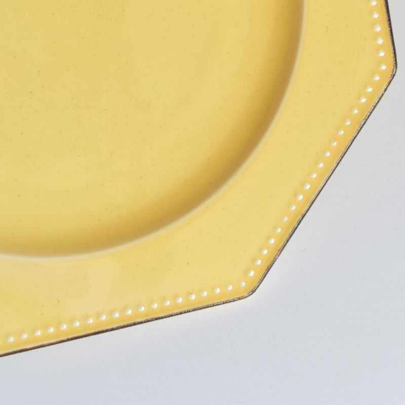 Vintage Plate Le Poet-Laval Octagonal Yellow E
