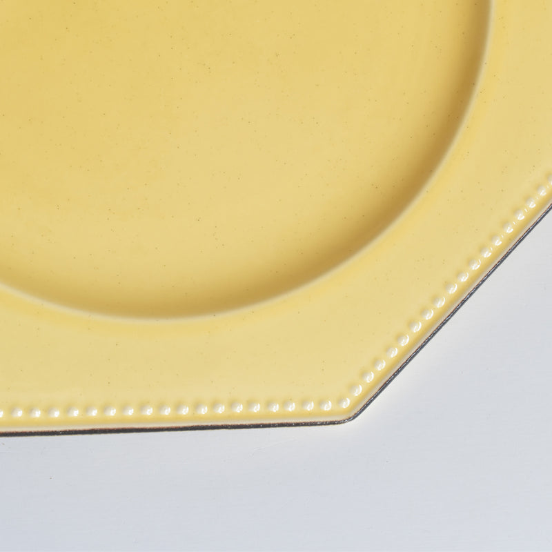 Vintage Plate Le Poet-Laval Octagonal Yellow E