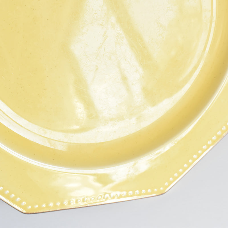 Vintage Plate Le Poirier Laval Octagonal Yellow F