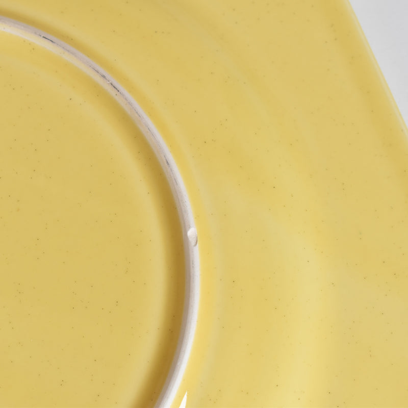 Vintage Plate Le Poirier Laval Octagonal Yellow F