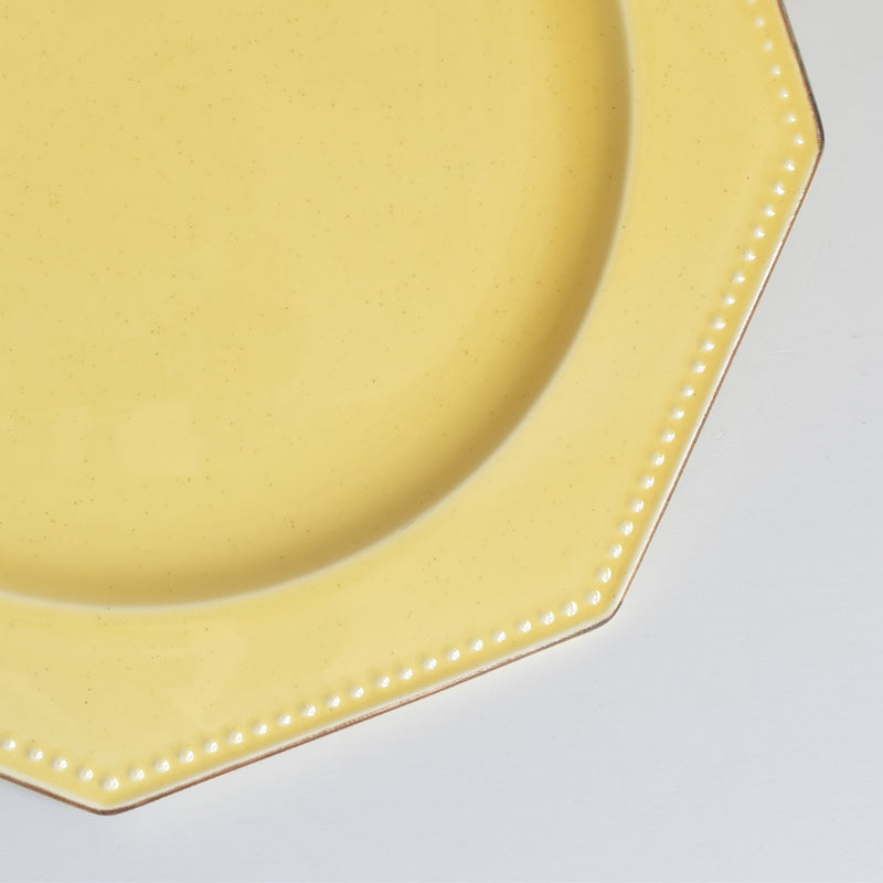 Vintage Plate Le Poirier Laval Octagonal Yellow F