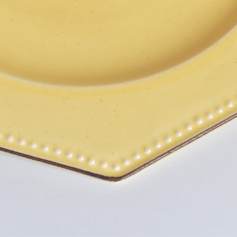 Vintage Plate Le Peu-Laval Octagonal Yellow G
