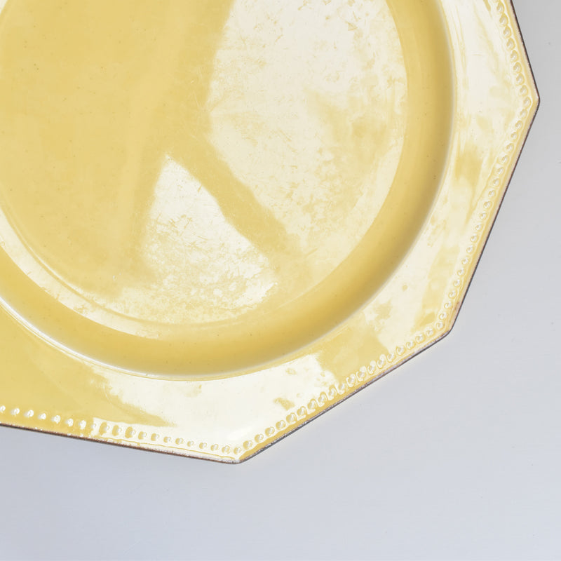 Vintage Plate Le Peu-Laval Octagonal Yellow G