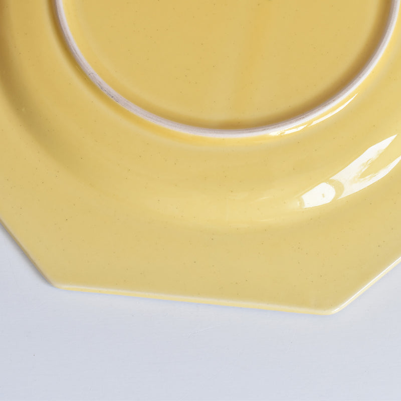 Vintage Plate Le Peu-Laval Octagonal Yellow G