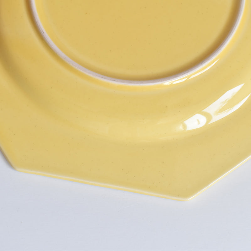 Vintage Plate Le Peu-Laval Octagonal Yellow G