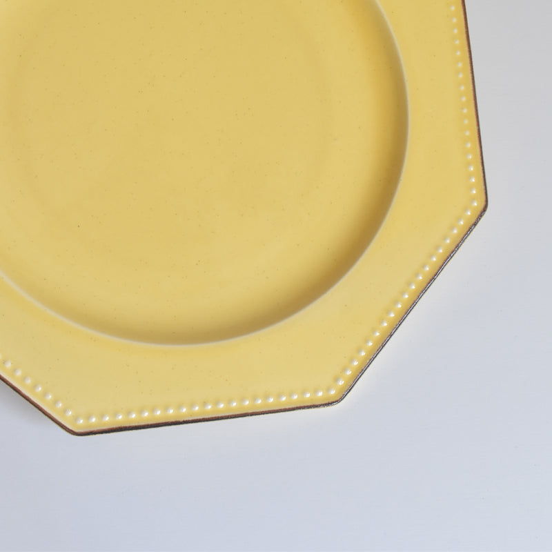 Vintage Plate Le Peu-Laval Octagonal Yellow G