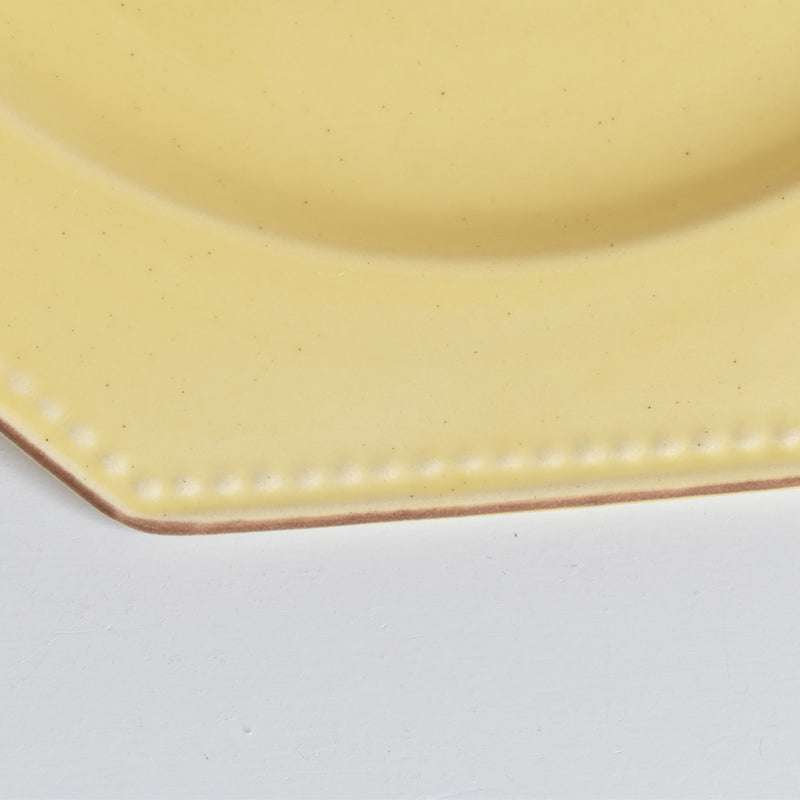 Vintage Plate Le Poët-Laval Octagonal Yellow H