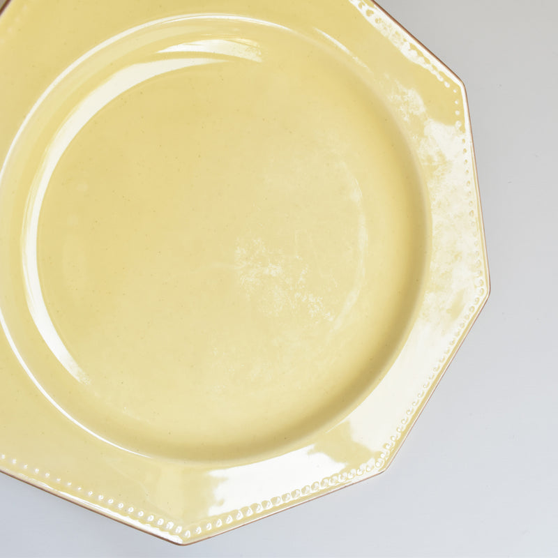 Vintage Plate Le Poët-Laval Octagonal Yellow H