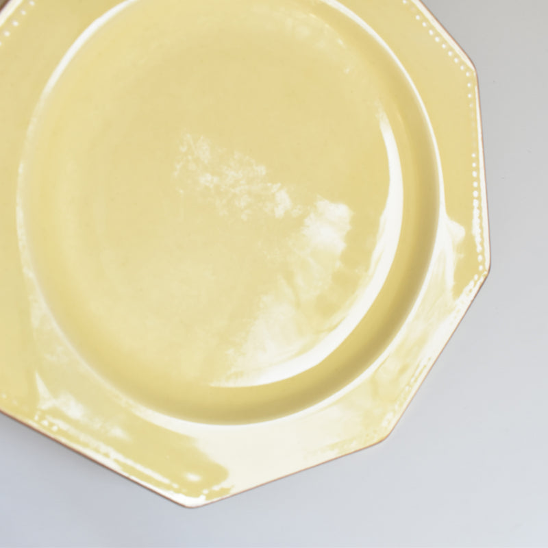 Vintage Plate Le Poët-Laval Octagonal Yellow H