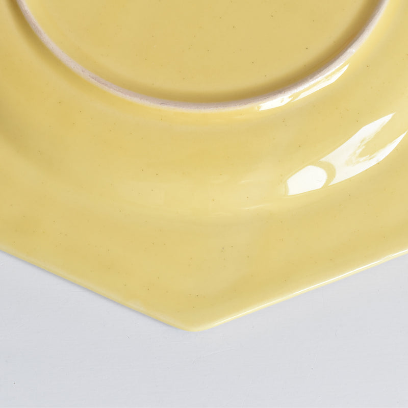 Vintage Plate Le Poët-Laval Octagonal Yellow H