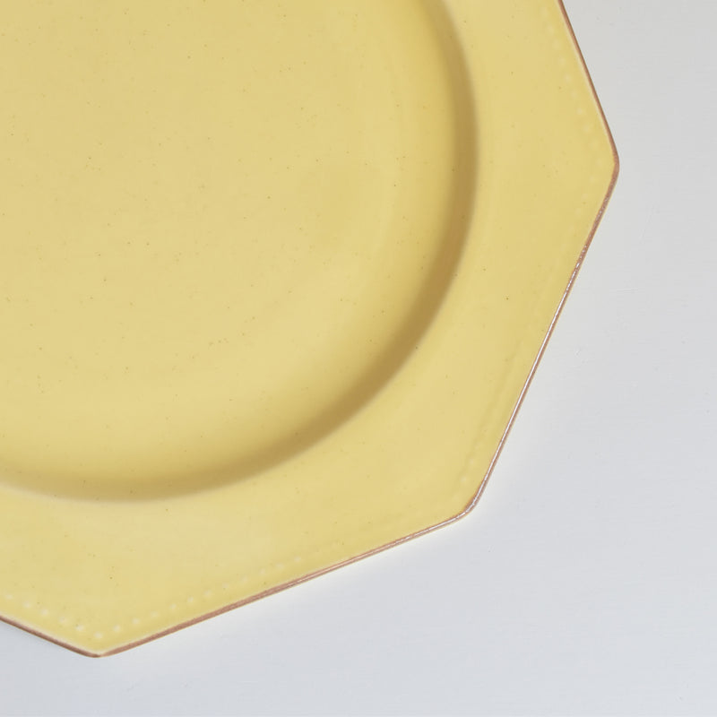 Vintage Plate Le Poët-Laval Octagonal Yellow H