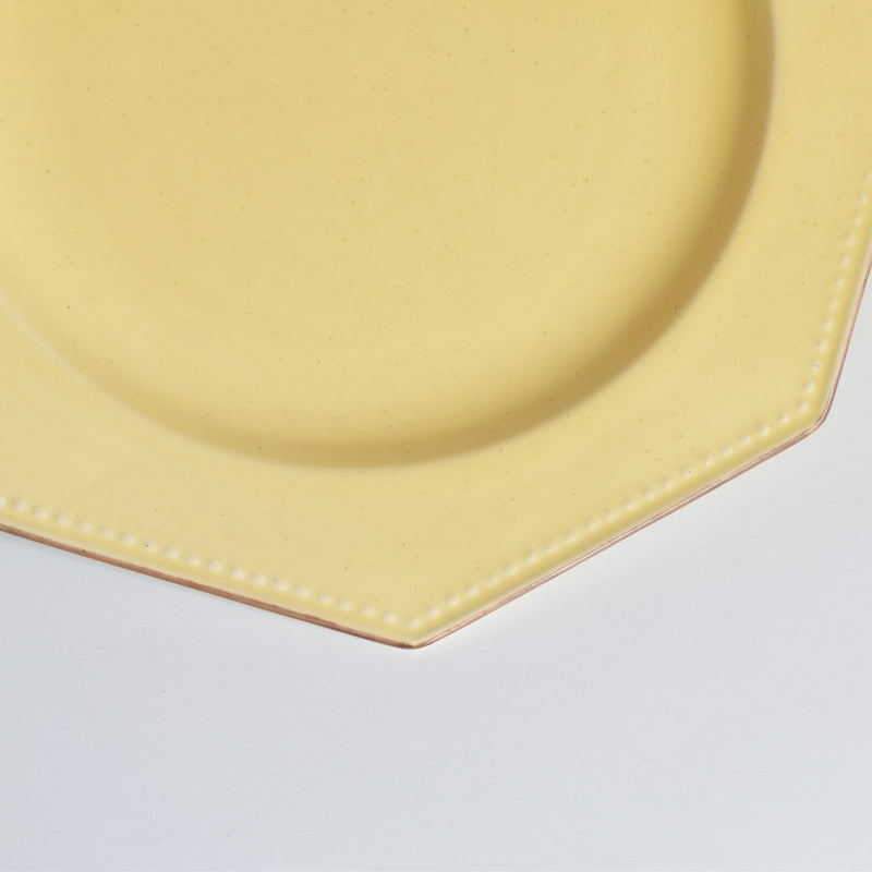 Vintage Plate Le Poët-Laval Octagonal Yellow H