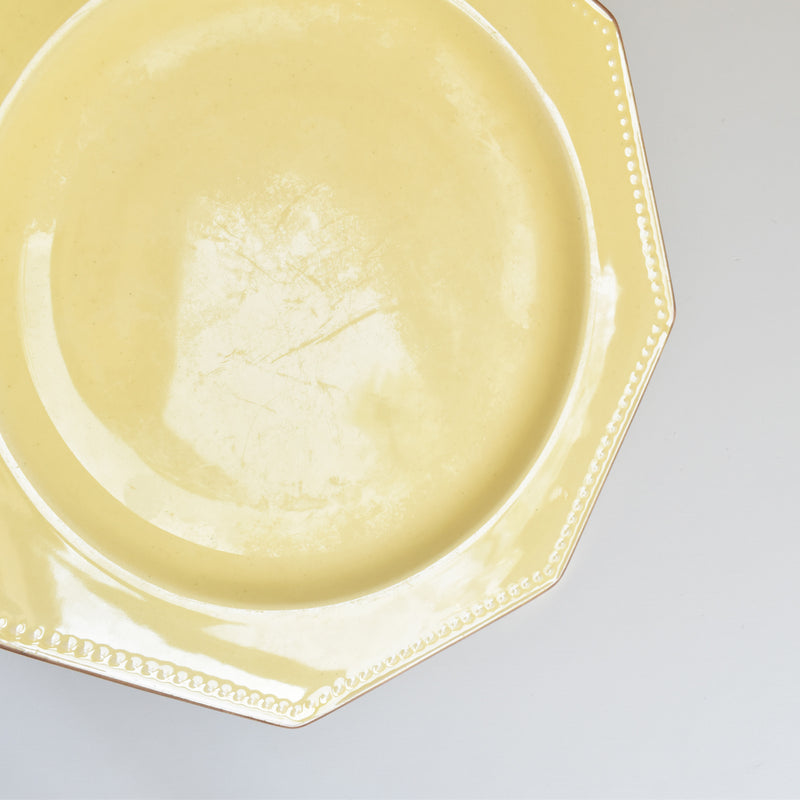 Vintage Plate: Le Poet-Laval Octagonal Yellow I