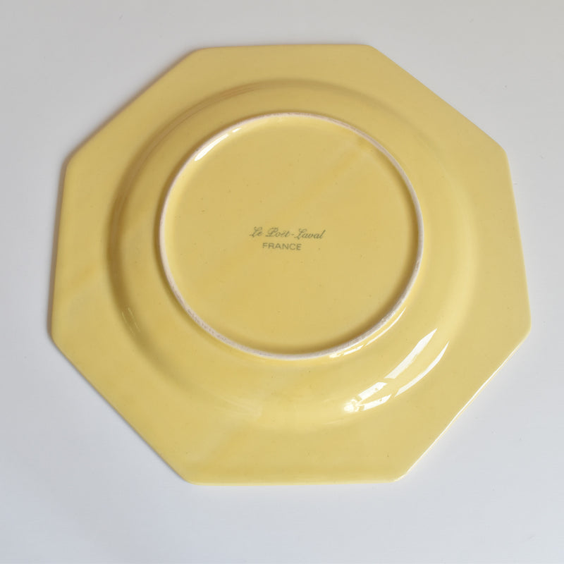Vintage Plate: Le Poet-Laval Octagonal Yellow I