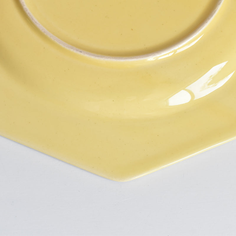 Vintage Plate: Le Poet-Laval Octagonal Yellow I