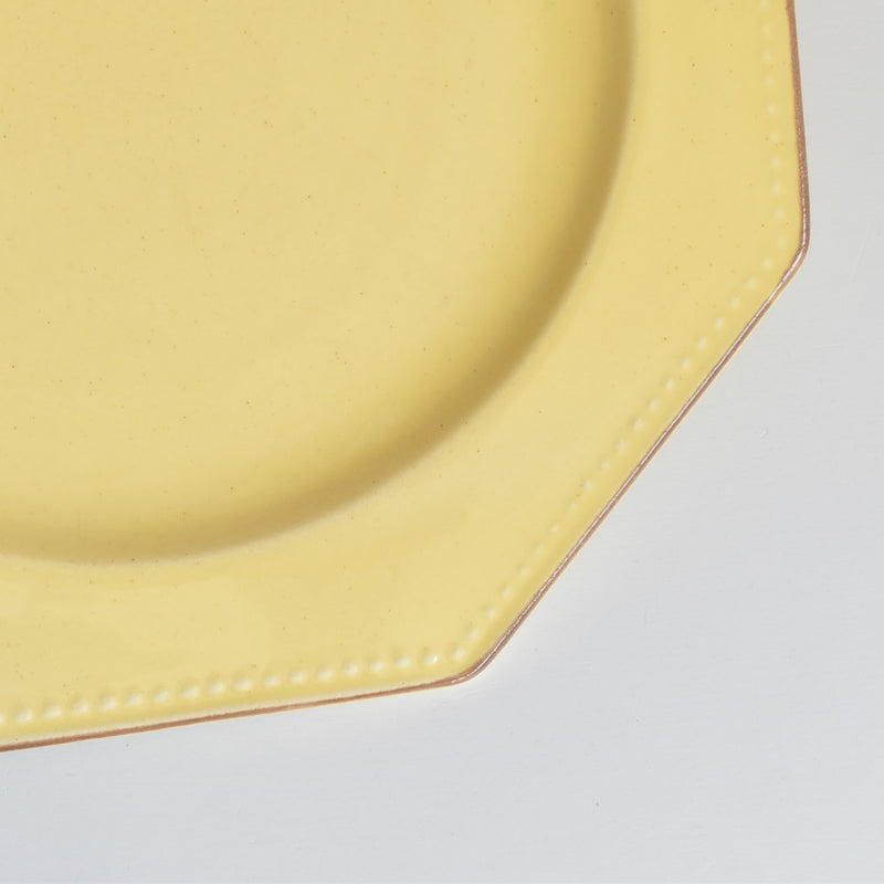 Vintage Plate: Le Poet-Laval Octagonal Yellow I