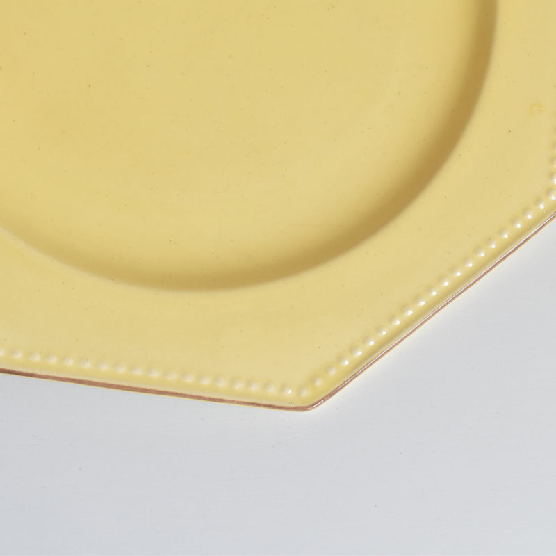 Vintage Plate: Le Poet-Laval Octagonal Yellow I