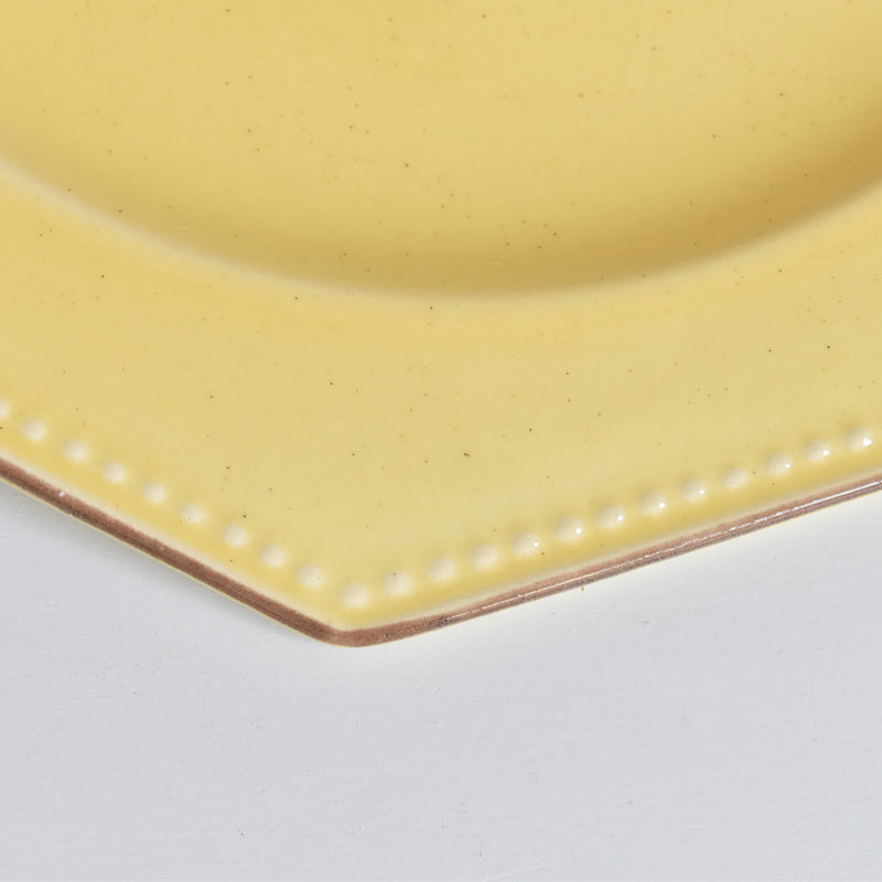 Vintage Plate Le Poet-Laval Octagonal Yellow J