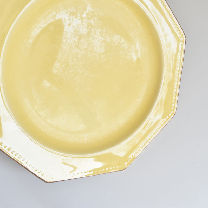 Vintage Plate Le Poet-Laval Octagonal Yellow J