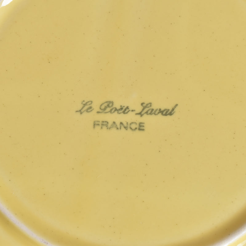 Vintage Plate Le Poet-Laval Octagonal Yellow J
