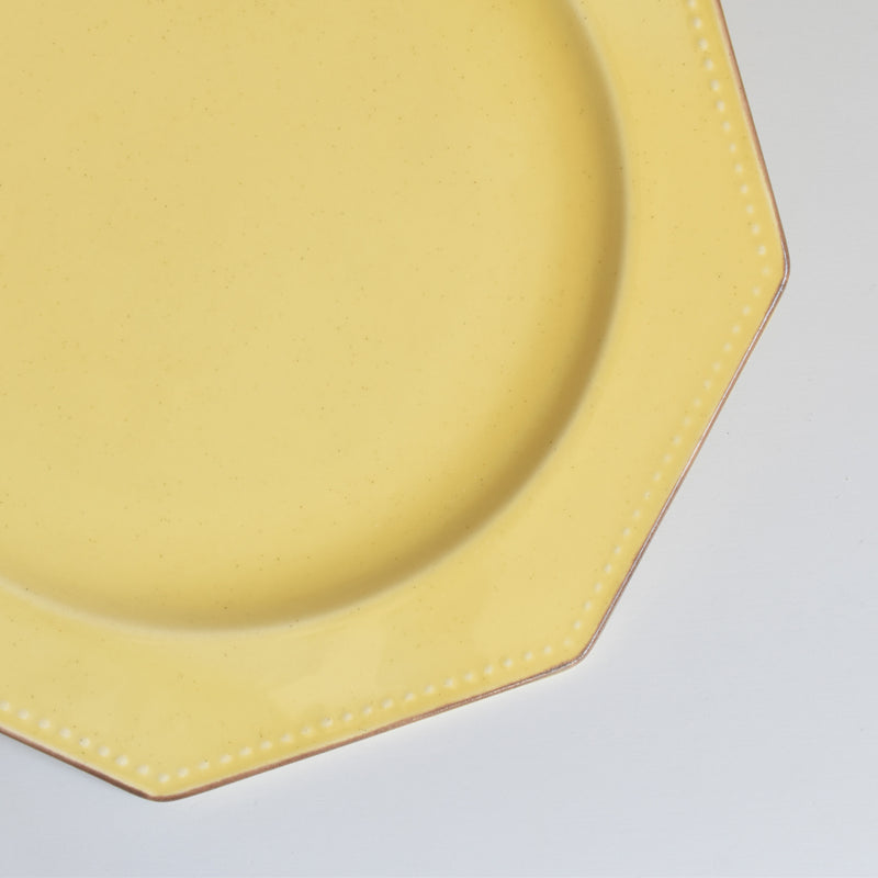 Vintage Plate Le Poet-Laval Octagonal Yellow J