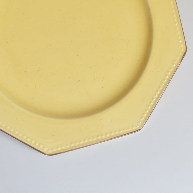 Vintage Plate Le Poet-Laval Octagonal Yellow J