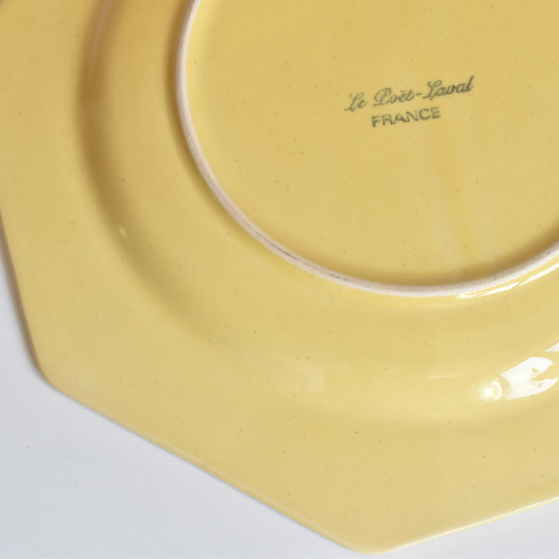 ヴィンテージプレート ル・ポエ-ラヴァル オクトゴナル イェロー K