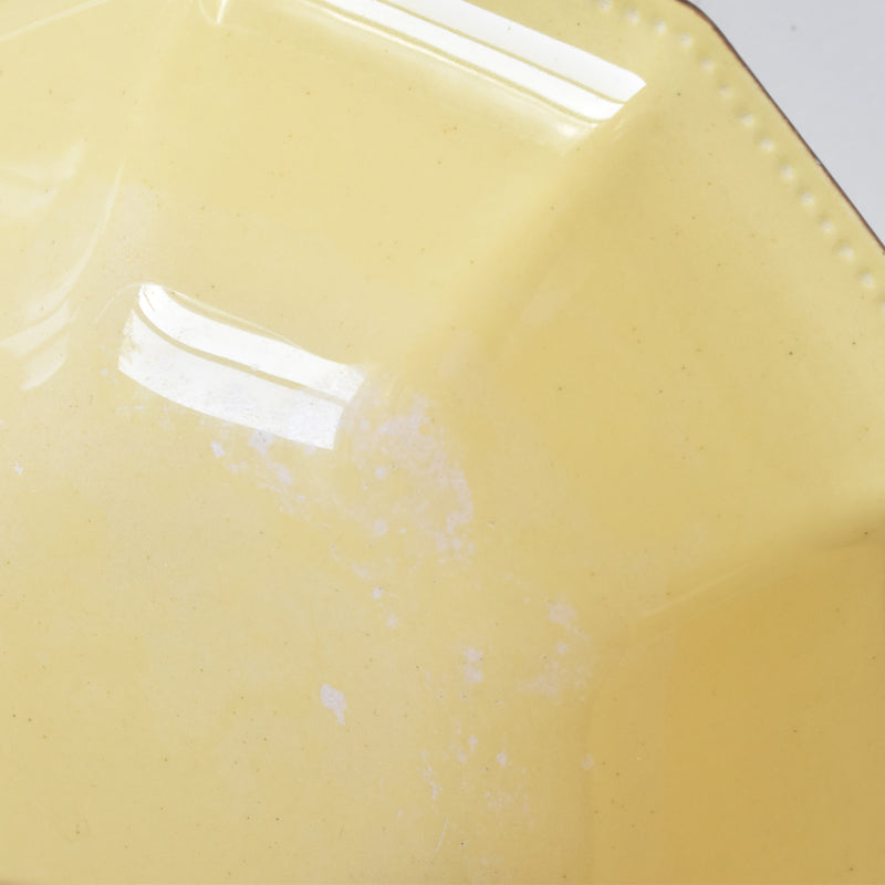 Vintage Bowl Le Poe-Laval Octagonal Yellow 17cm
