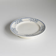 ヴィンテージ脚付きプレート ロンウイー ブルーパターン B