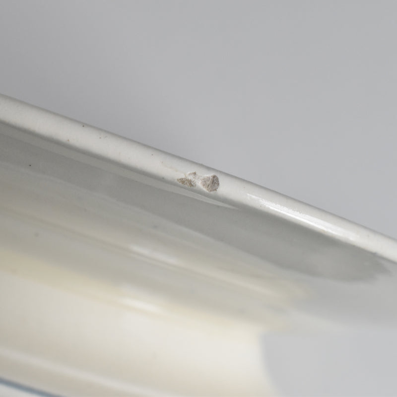 ヴィンテージ脚付きプレート ロンウイー ブルーパターン B