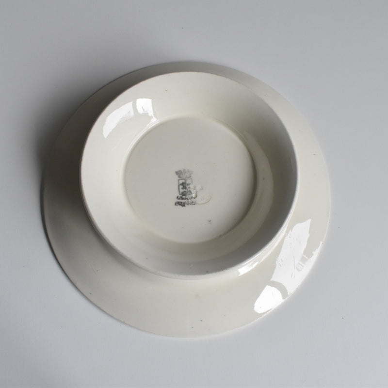 ヴィンテージ脚付きプレート ロンウイー ブルーパターン B