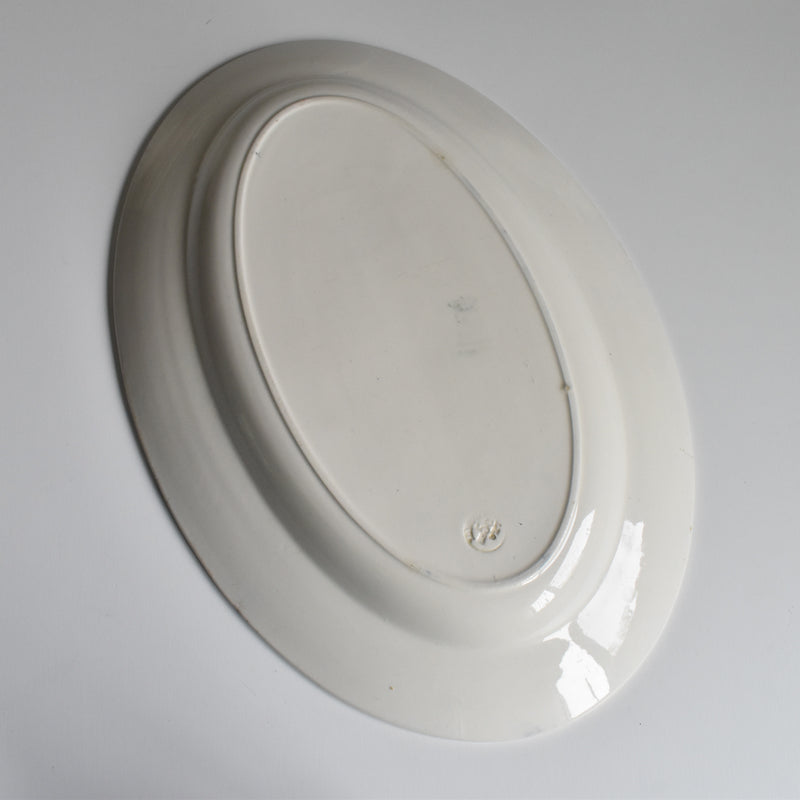 ヴィンテージオーヴァル大皿 ロンウイー ブルーパターン