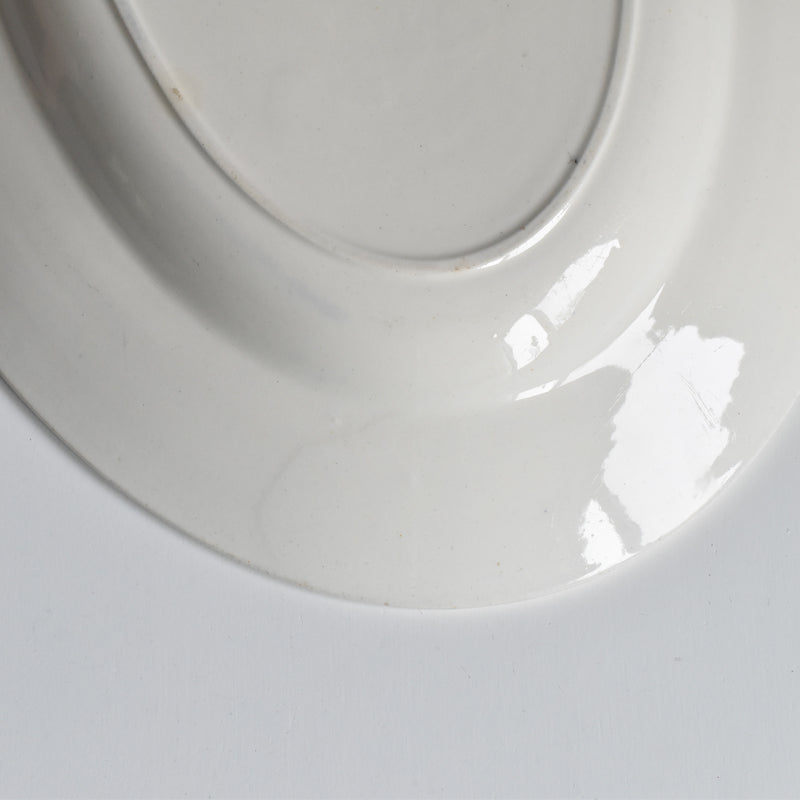 ヴィンテージオーヴァル大皿 ロンウイー ブルーパターン